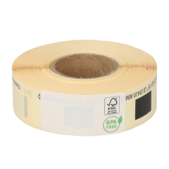 Étiquettes compatibles Brother DK-11204, 17 mm x 54 mm, 400 étiquettes par rouleau, permanent, blanc