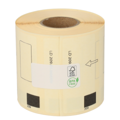 Étiquettes compatibles Brother DK-11209, 29 mm x 62 mm, 800 étiquettes par rouleau, permanent, blanc